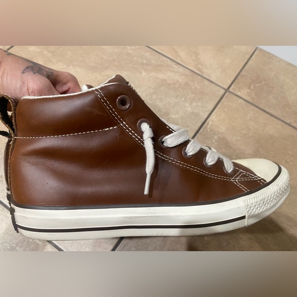 Converse Leather Chuck Taylor Hollis Pinecone Hightop Shoes- Size 6.5/EUR 9.5 - Picture 3 of 13